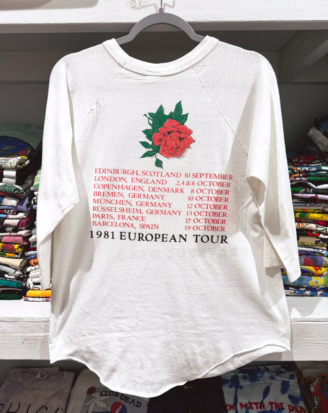 Grateful Dead 1981 European Tour Ringer Shirt - Fits M/L