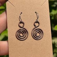 Image 2 of Simple Swirl Copper Earrings 🤎*