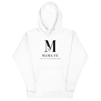 Image 1 of MamaFe's Black Logo "Faith of a Mustard Seed" Unisex Hoodie