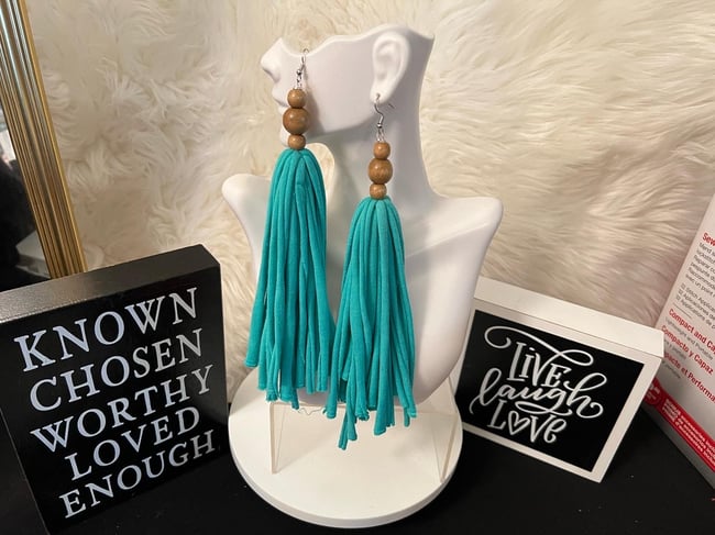 T-Shirt Tassel Earrings 