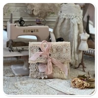 Image 1 of Petite Vintage french lace sewing notions pouch