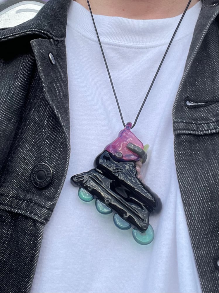 Image of KENNY’S ROLLERBLADE glass pendant