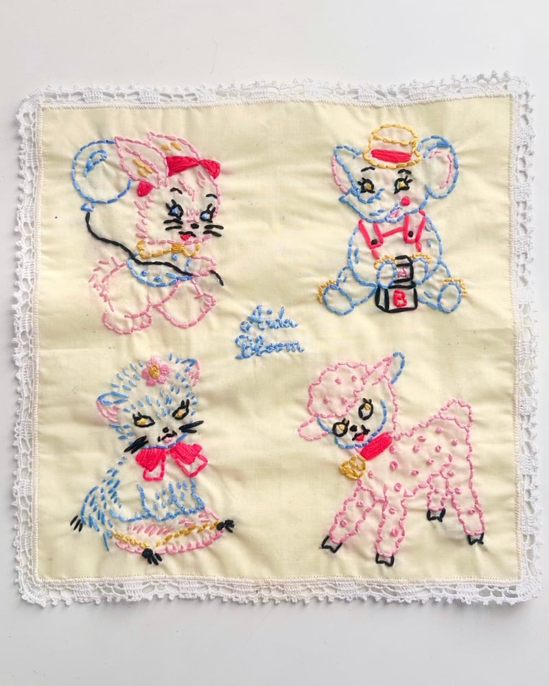 Image of EMBROIDERED HANDKERCHIEF