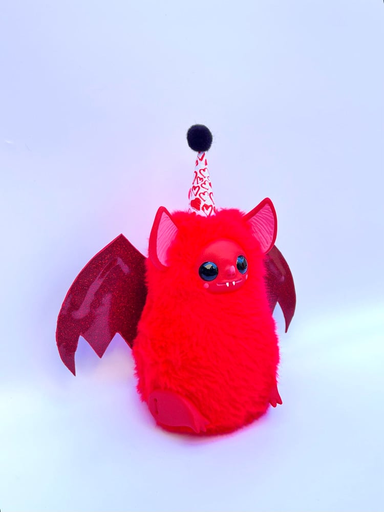Red Glitter Bat Image 2