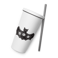 Image 1 of Three eyed Bat Insulated tumbler with a straw copy