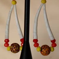 Image 2 of 2 tier Dentalium dangles (fire)