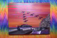 Image 1 of Sutro Baths Sunset 9x12 Original 🌅