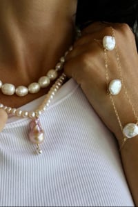 Image 2 of Coin pearl hand chain