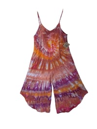 Image 6 of S Woven Wide-Leg Jumpsuit with Pockets in Warm Spiral Ice Dye