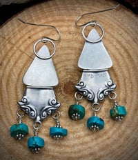 Image 4 of Southwestern Silverware Earrings 