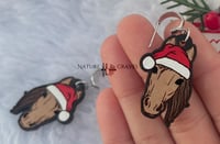 Horses w Santa hats