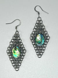 Image 1 of 'By the Beach' Stainless Steel Chainmaille Earrings