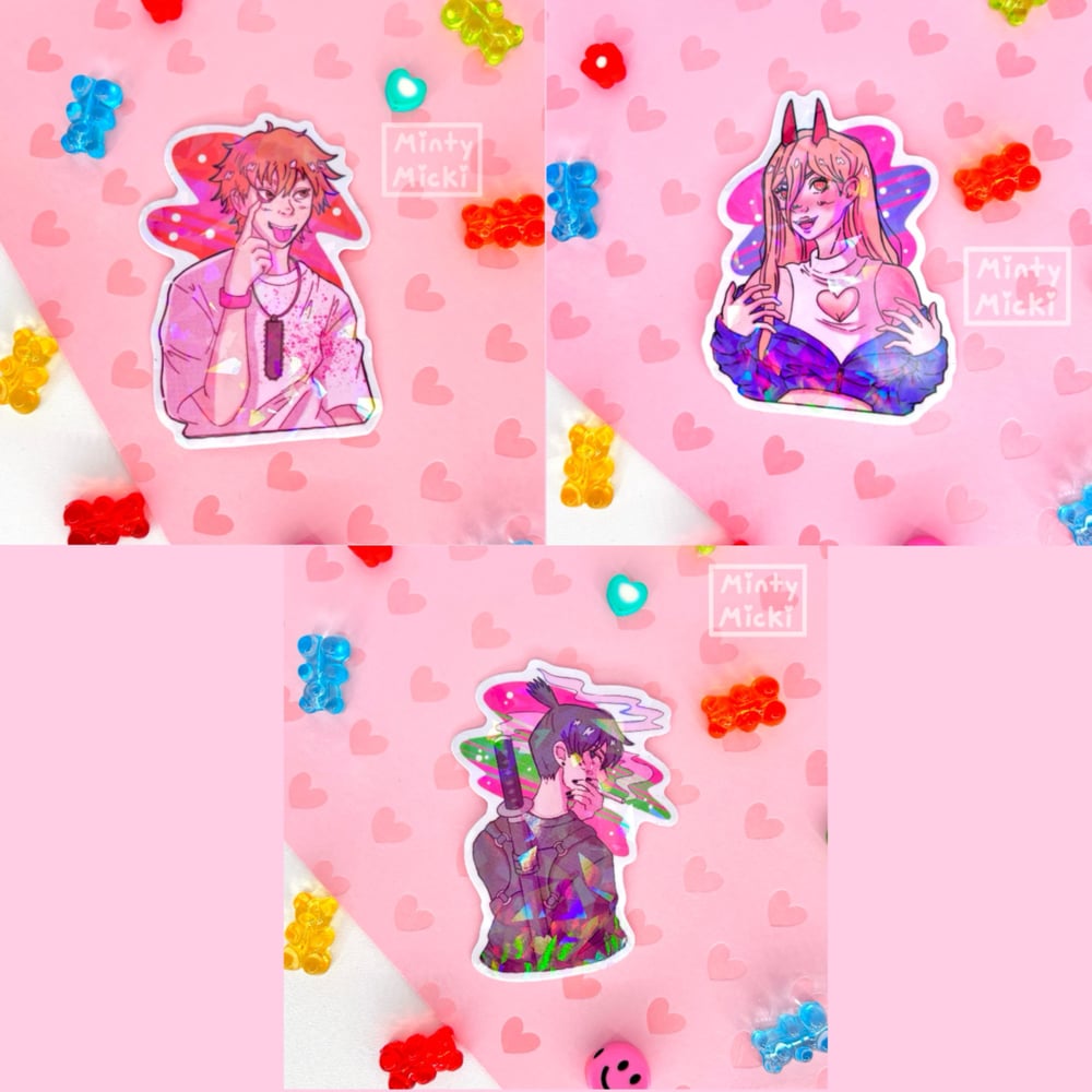 Image of 3" Die-cut Anime Character Stickers