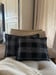 Image of Coussin à carreaux laine grand modèle