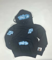 “THANK YOU FOR BEING PATIENT” U.N.C BLK SATIN LINED HOODIE