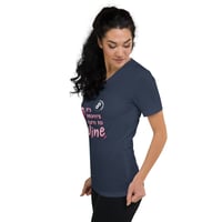 Image 5 of mom's turn to wine Unisex Short Sleeve V-Neck T-Shirt