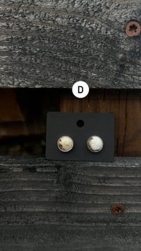 Image 4 of White buffalo post earrings