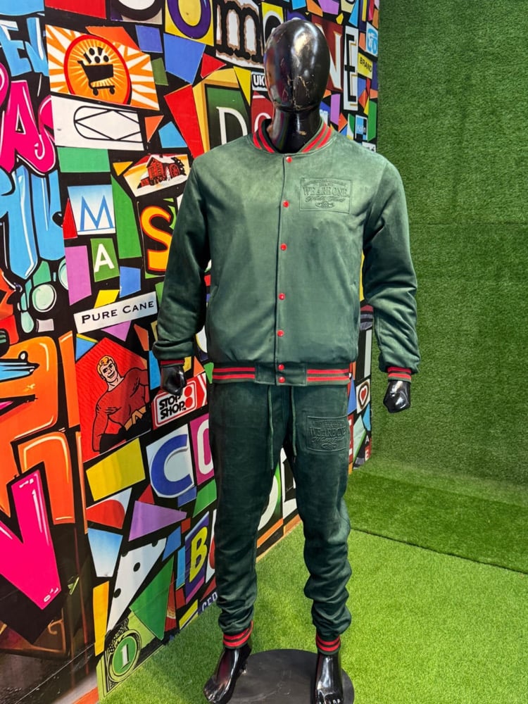 Image of THE ONE SUEDE VARSISTY JACKET/PANT UNIT