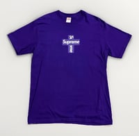 Image 1 of Supreme Cross Box Logo Sz L (PURPLE)