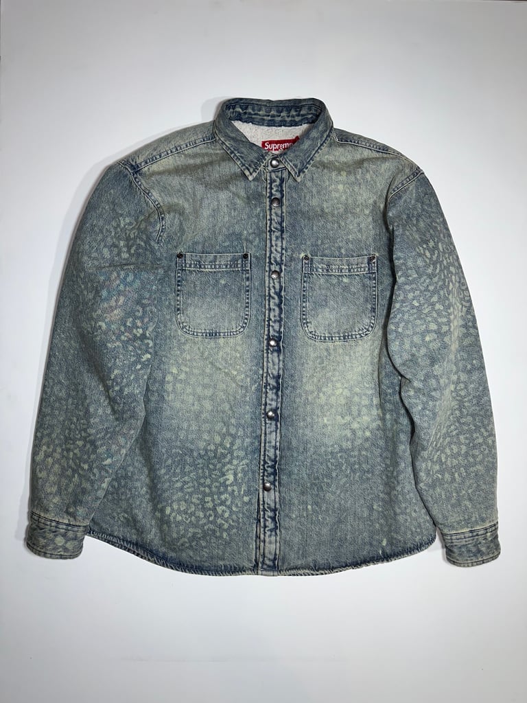 1/1 Supreme Leopard Denim Sherpa lined size M