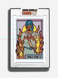 Image 1 of Ronald Acuna Jr on Fire (limited to 50) trading card 