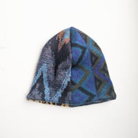 Image 2 of Upcycled Reversible Beanie black& yellow x Kenzo