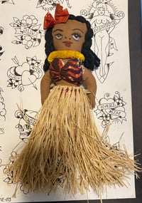 Image 3 of Hawaiian Vintage Doll: Rag Hula Girl 12”