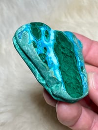 Image 3 of Malachite & Chrysocolla Polished Slab #2394