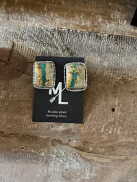 Image 2 of Royston Ribbon Square Studs