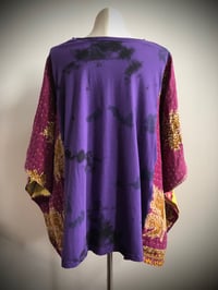 Image 4 of Upcycled “Led Zeppelin/Tour Poster” kantha quilt poncho