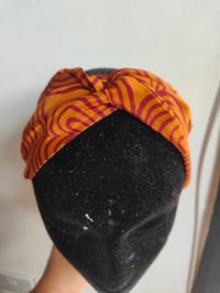 Image 5 of Turban Head Band- recycled sari fabric Rust