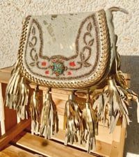 Image 1 of Cowhide Tassel Boho Bag