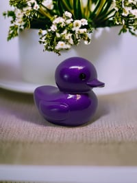 Image 2 of Set of 3 Resin Art OlllllO Ducks Ceramic Coated with Ducking Cards 'The Wyrm' 