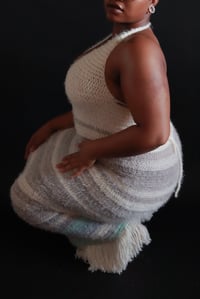 Image 2 of V-Neck Crochet Dress - Fuzzy