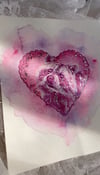 Raccoon Valentine Watercolor Painting