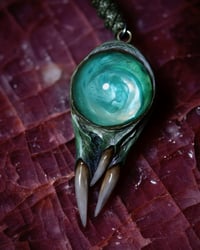 Image 1 of Teal Blue Snaggletooth Pendant