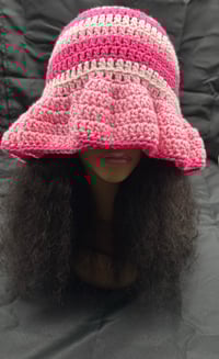 Image 1 of Barbie Pink Ruffle Bucket Hat - Large