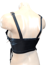Image 3 of Black spike and chain bralette 
