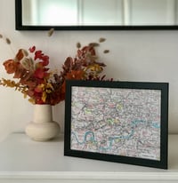 Image 3 of London c.1930, framed (repro) map