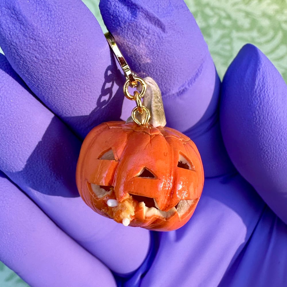 Image of Barfing Jack-O-Lantern Earrings