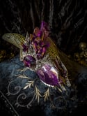 Purple Quartz & Carborundum - Goat Skull 