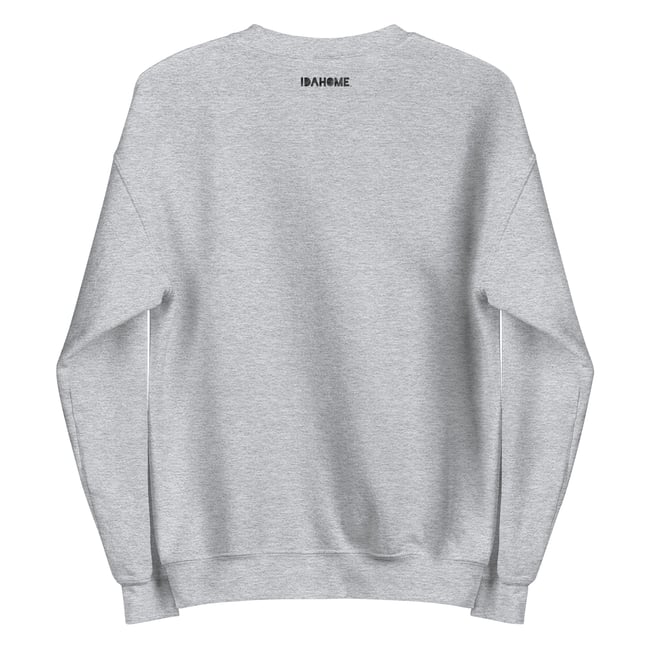 IDAHOME Topo - Unisex - Black Print - Crewneck Sweater