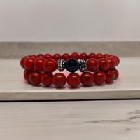 Tiger's Eye Red Malachite Natural Stone Bracelet