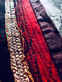 Image 2 of Natural Dyed Bandana Boro Stitch Levi’s Jeans
