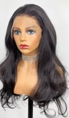 Premium Luxx synthetic wig unit 13x4 Lace frontal black loose curl 