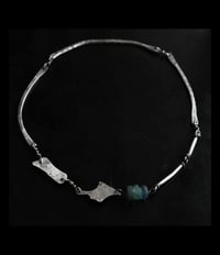 Image 1 of Walking Wild Silver and Ancient Roman Glass Necklace.