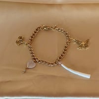 Image 1 of dentalium Charm Bracelet (Gold) 