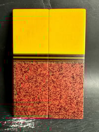 Image 2 of Linen Micarta & Red GLOW Grip-Tec Segmented Knife Scales