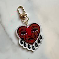 Image 2 of Crying Heart Keychain