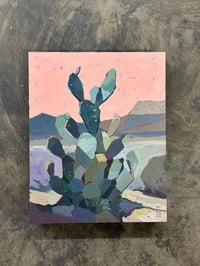Image 6 of Cactus 4 - 8x10" Acrylic On Wood Panel
